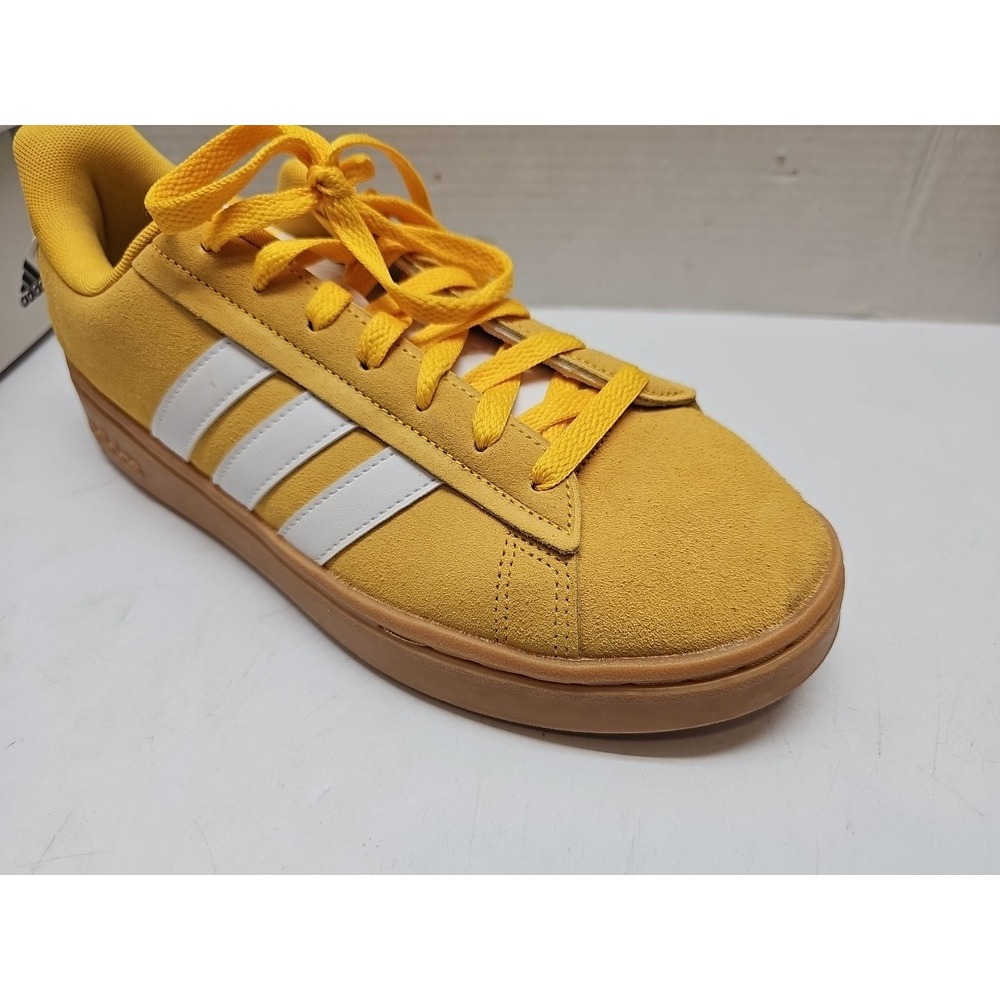 Adidas Grand Court Alpha Yellow Suede Sneaker with Gum Sole Size 11 - Picture 2 of 14